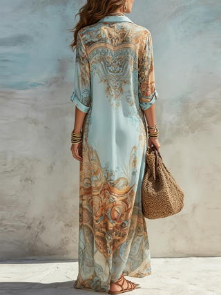 Arabella | Robe maxi avec imprimé baroque au charme oriental