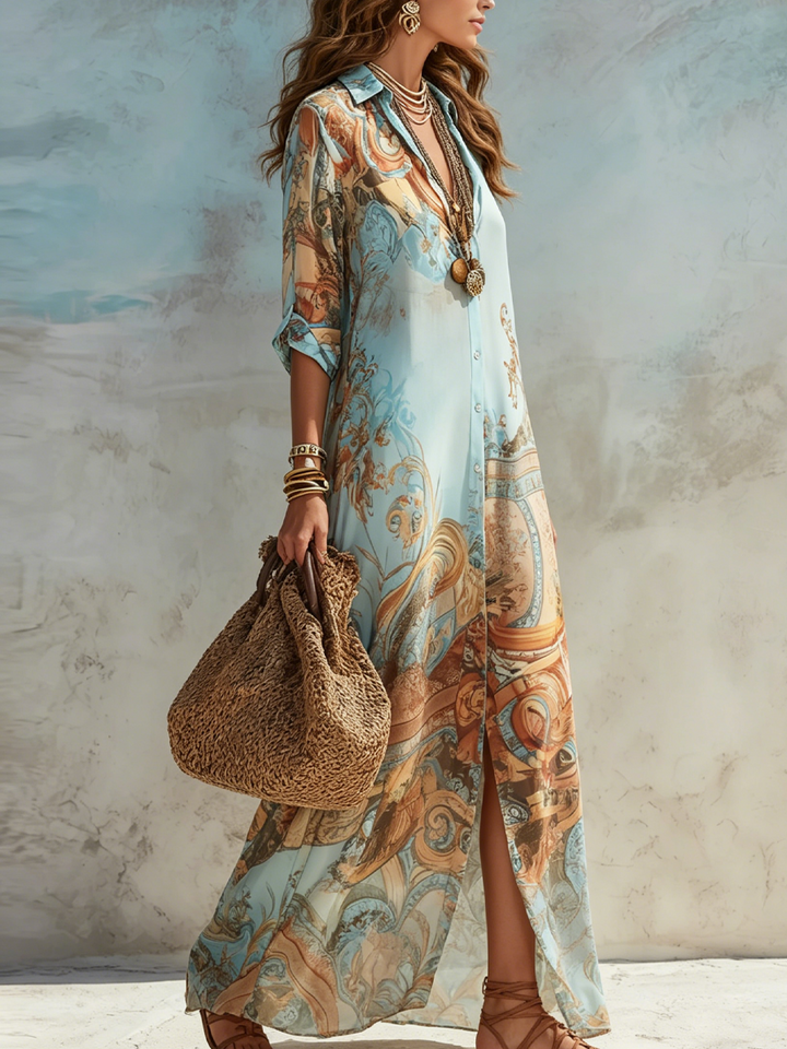 Arabella | Robe maxi avec imprimé baroque au charme oriental