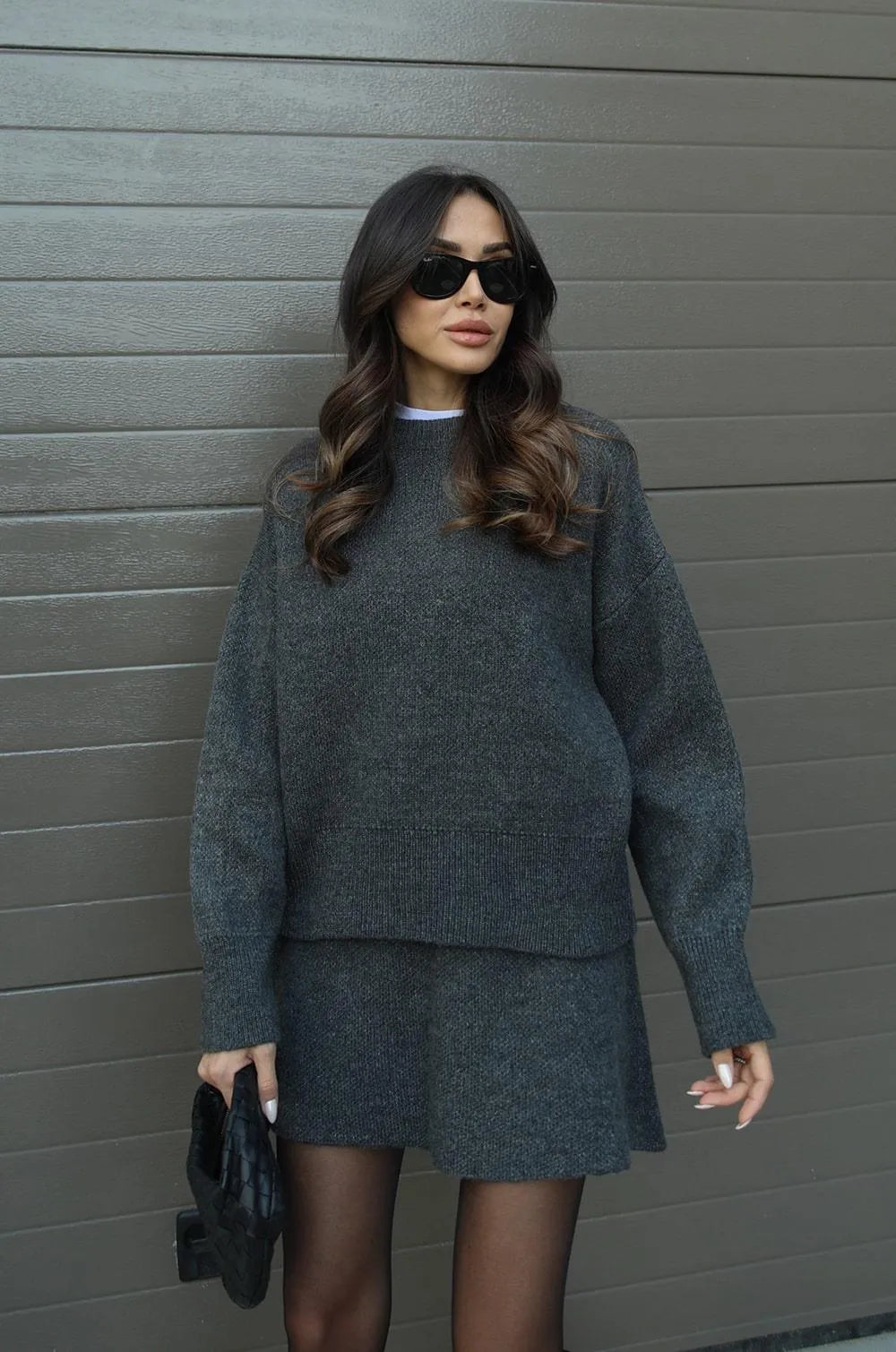 Ariana | Ensemble tricot avec pull et jupe