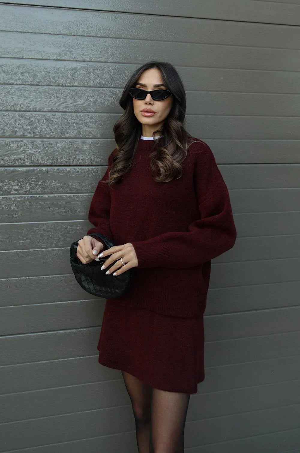Ariana | Ensemble tricot avec pull et jupe