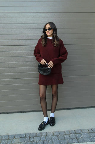 Ariana | Ensemble tricot avec pull et jupe