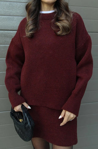Ariana | Ensemble tricot avec pull et jupe
