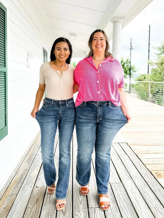Roswitha | Jeans droits taille haute