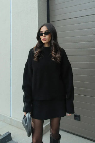 Ariana | Ensemble tricot avec pull et jupe