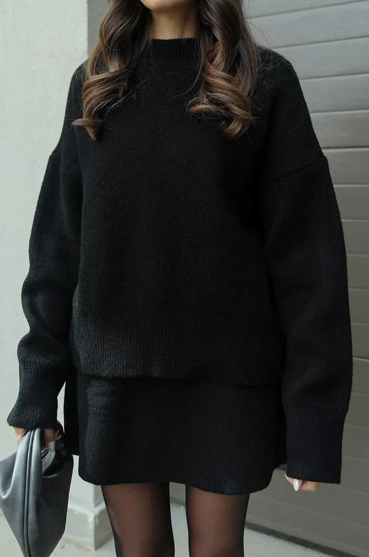 Ariana | Ensemble tricot avec pull et jupe
