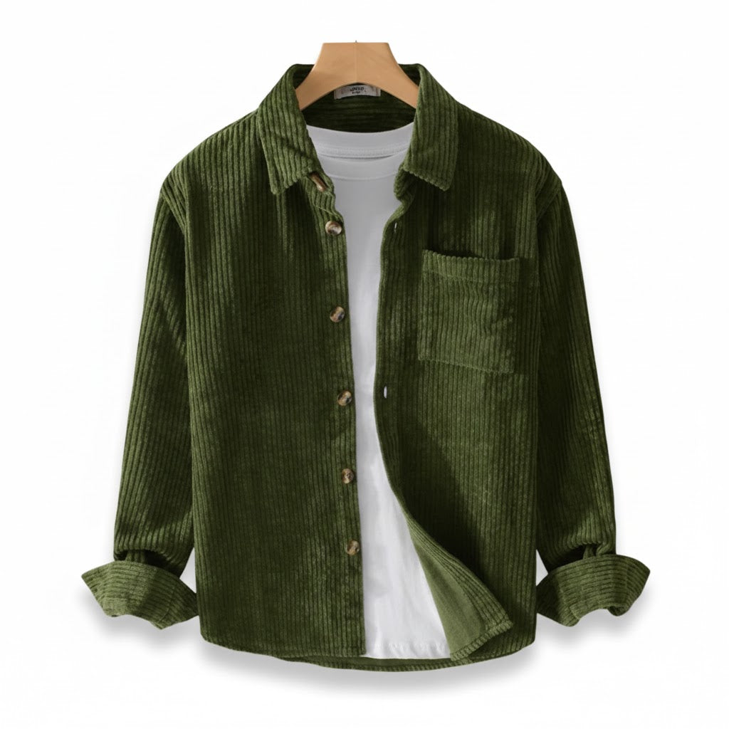 RAFAEL | Chemise Velours Côtelé Élégance Intemporelle
