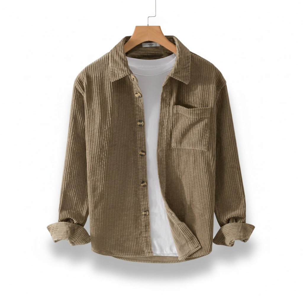 RAFAEL | Chemise Velours Côtelé Élégance Intemporelle